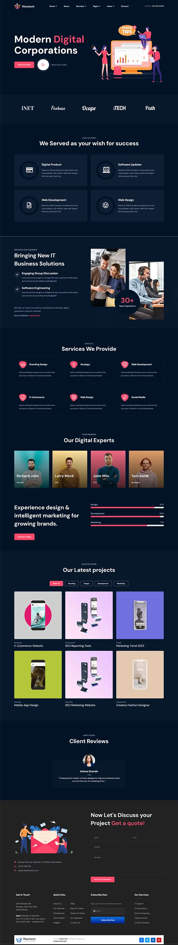Waretech - IT Solutions & Technology Joomla 6 Template
